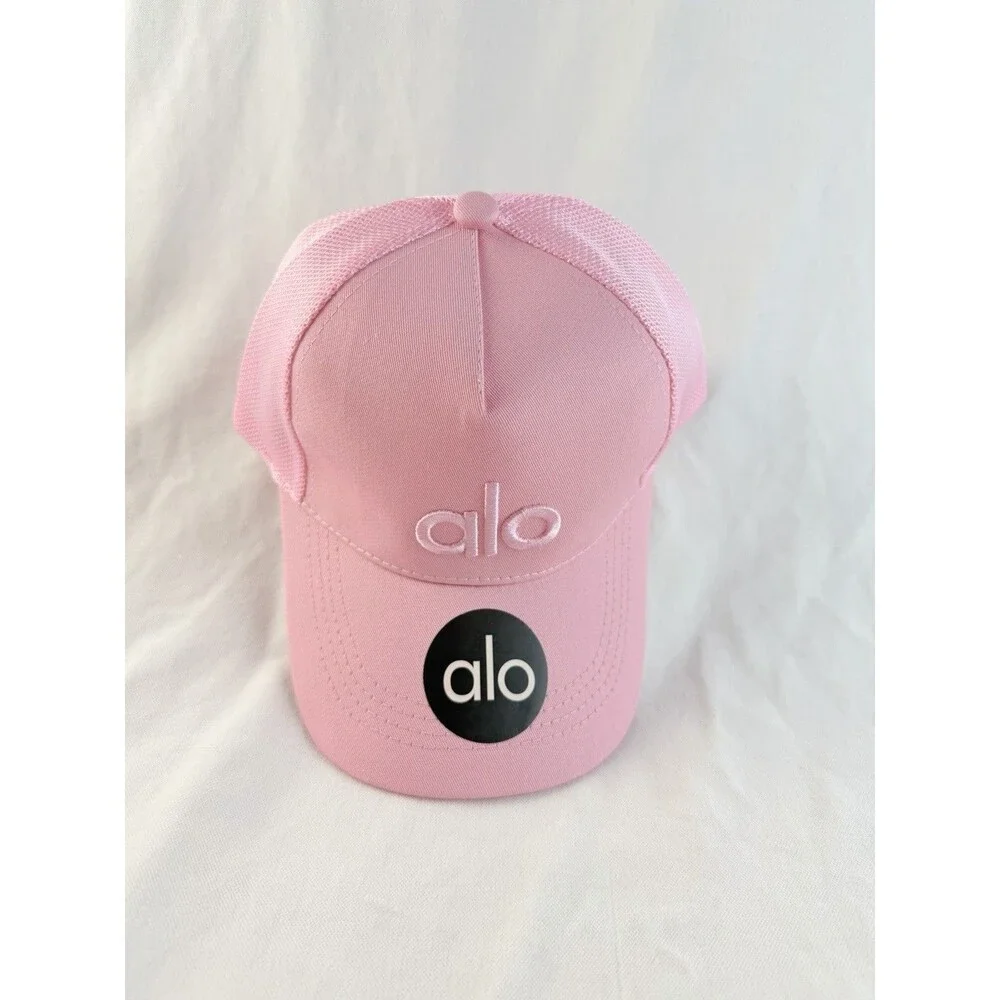 ALO District Trucker Hat Candy Heart Pink – New Without Tags